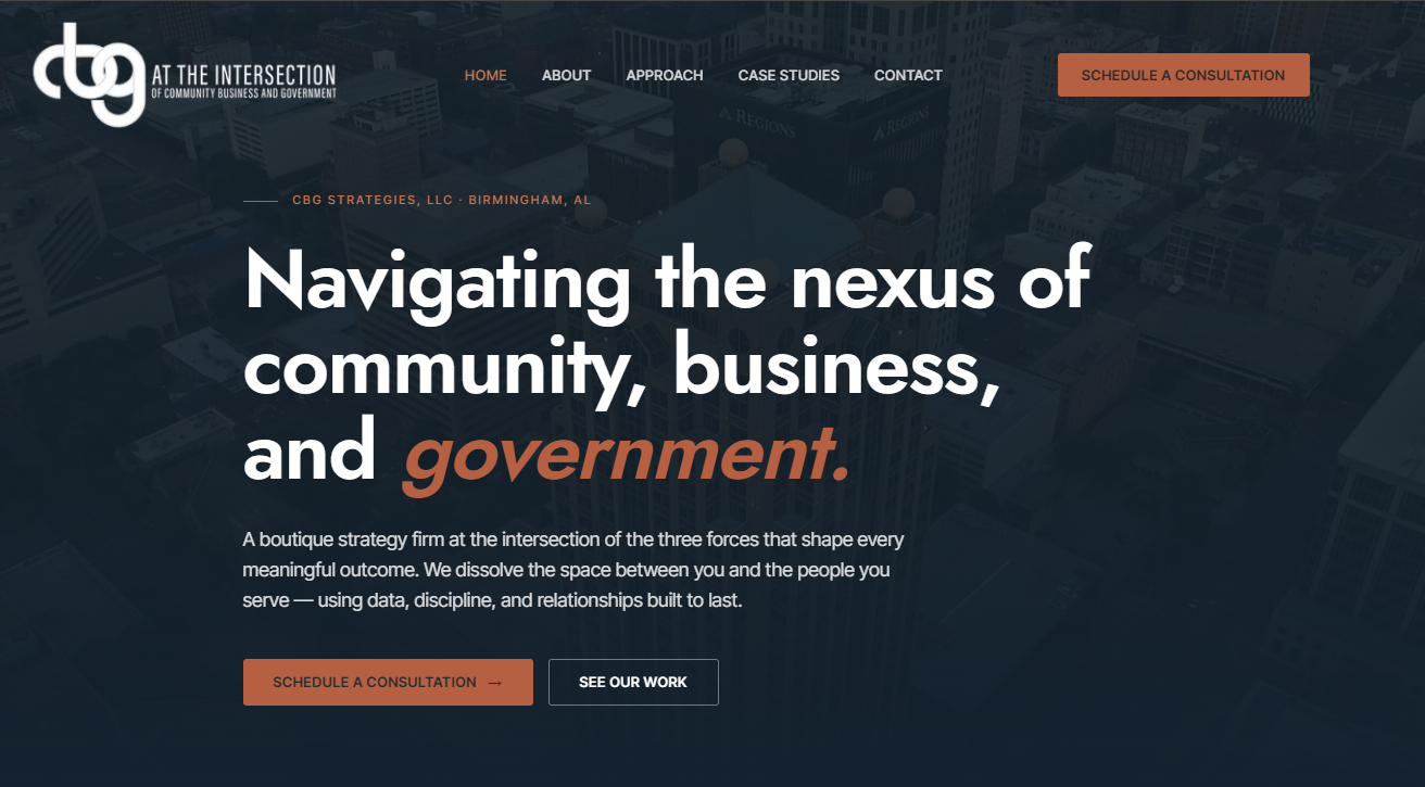 OurCBG Strategies website by Ape Studios