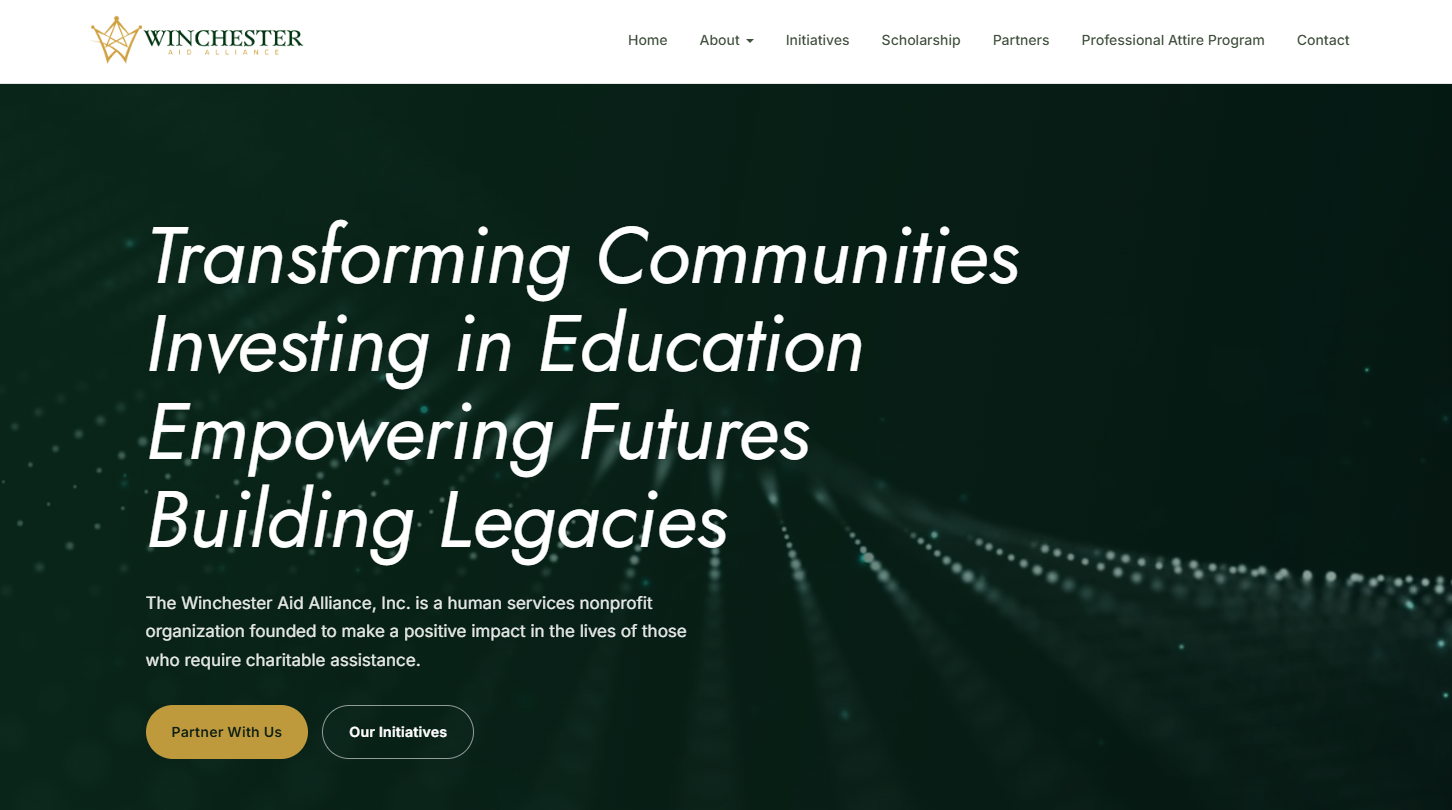 Winchester Aid Alliance, human services nonprofit website by Ape Studios